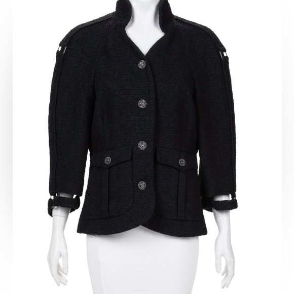Chanel Textured Black Women's Blazer - Picture 1 of 12